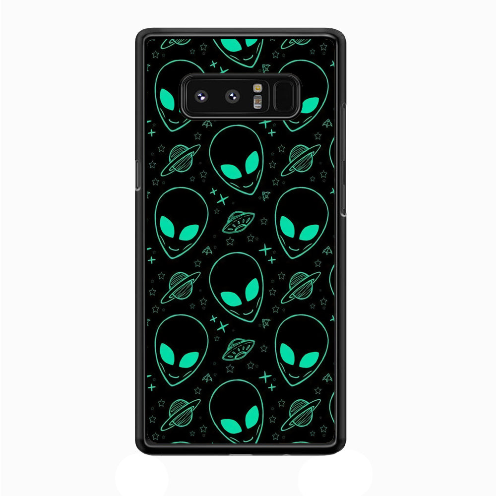 Alien Green Doodle Samsung Galaxy Note 8 Case