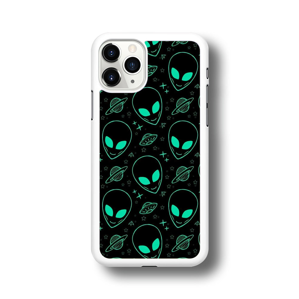 Alien Green Doodle iPhone 11 Pro Max Case