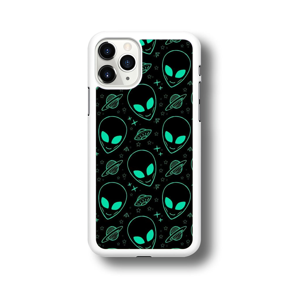 Alien Green Doodle iPhone 11 Pro Case