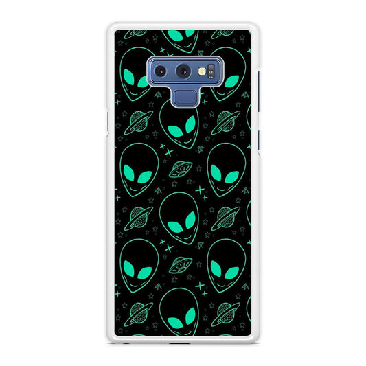 Alien Green Doodle Samsung Galaxy Note 9 Case