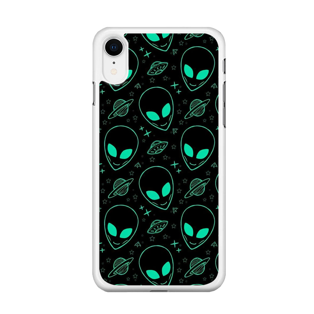 Alien Green Doodle iPhone XR Case