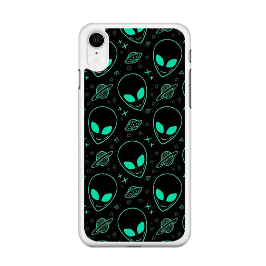 Alien Green Doodle iPhone XR Case