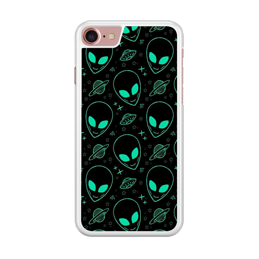 Alien Green Doodle iPhone 7 Case