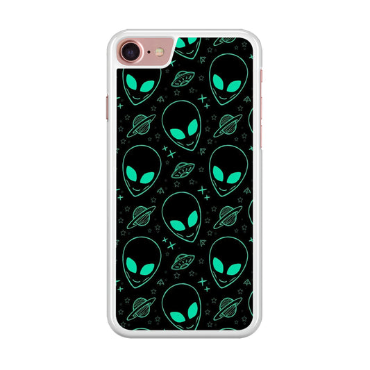 Alien Green Doodle iPhone 7 Case