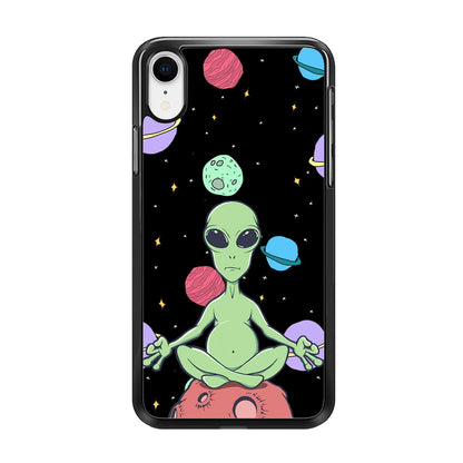Alien Yoga Style On Space iPhone XR Case