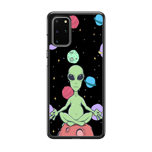 Alien Yoga Style On Space Samsung Galaxy S20 Plus Case