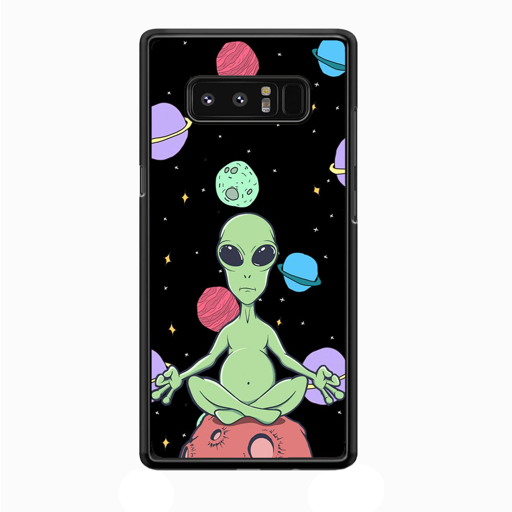 Alien Yoga Style On Space Samsung Galaxy Note 8 Case