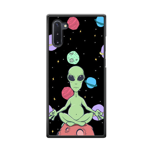 Alien Yoga Style On Space Samsung Galaxy Note 10 Case