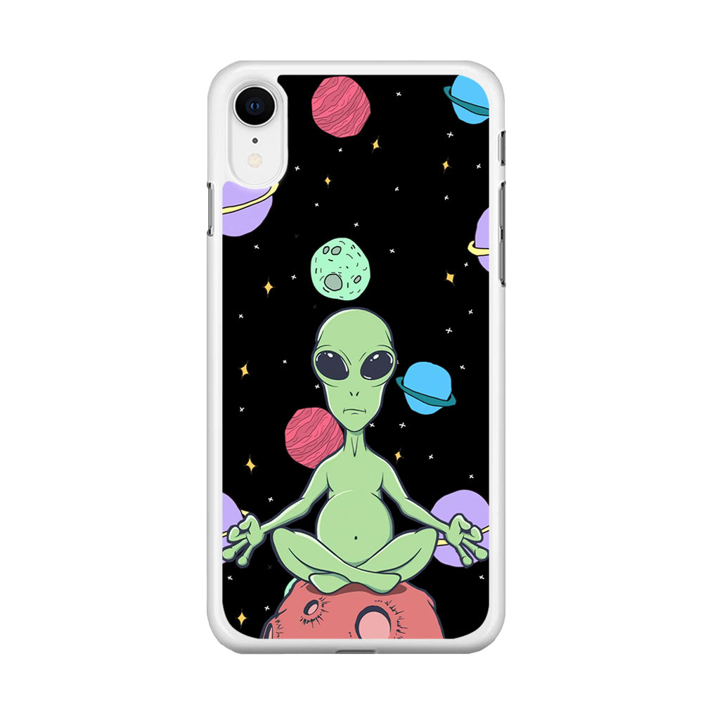 Alien Yoga Style On Space iPhone XR Case