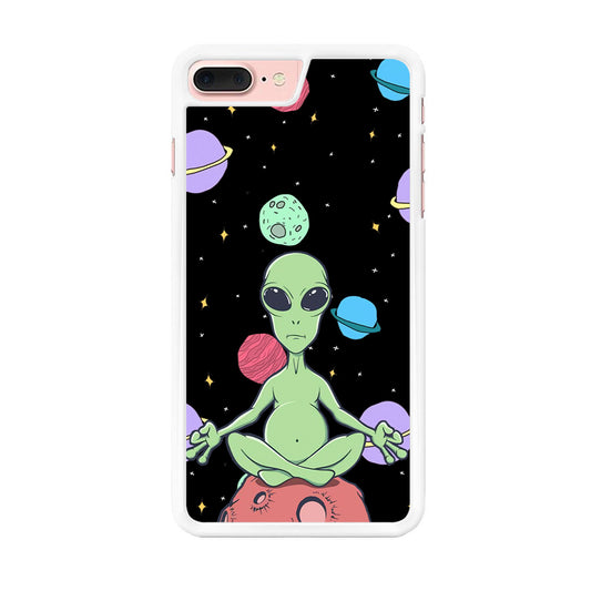 Alien Yoga Style On Space iPhone 8 Plus Case