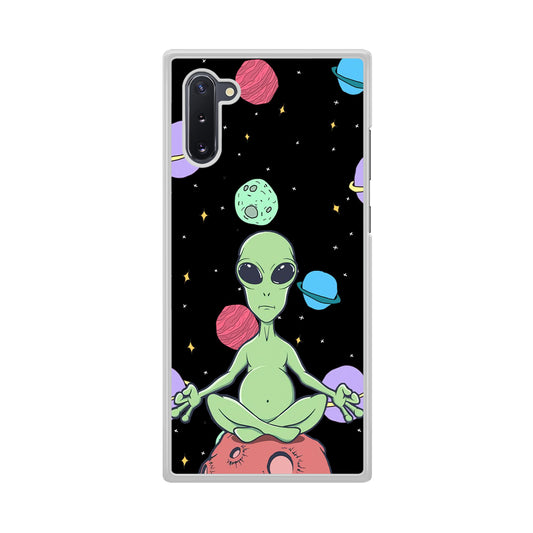 Alien Yoga Style On Space Samsung Galaxy Note 10 Case