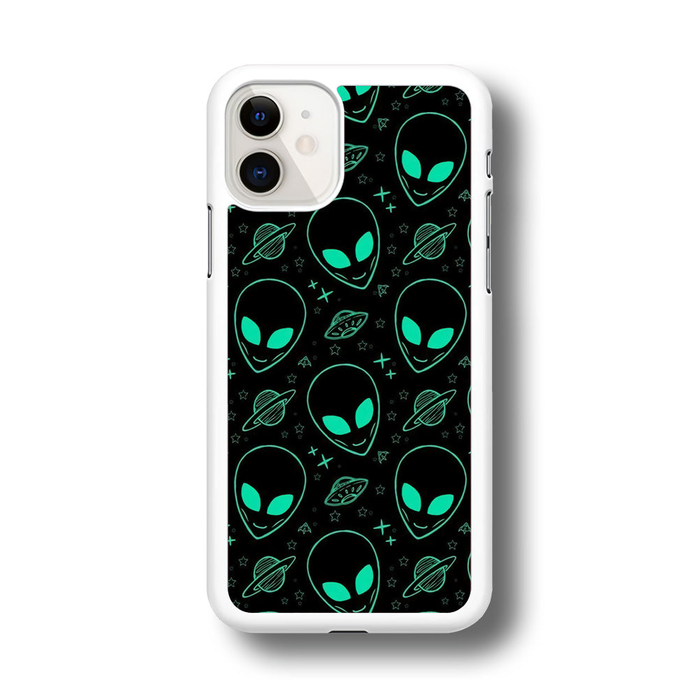 Alien Green Doodle iPhone 11 Case