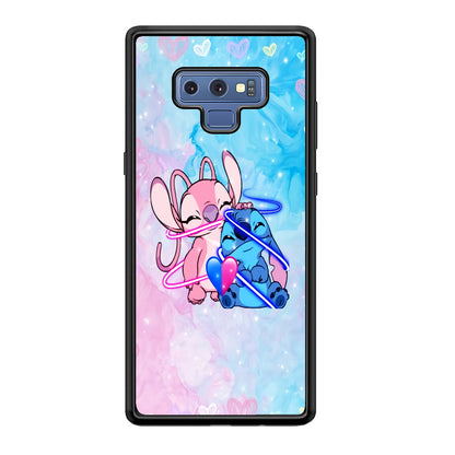 Angel and Stitch Aesthetic Marble Samsung Galaxy Note 9 Case