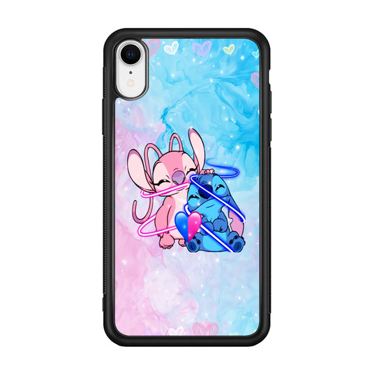 Angel and Stitch Aesthetic Marble iPhone XR Case