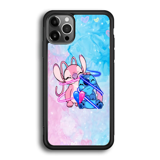 Angel and Stitch Aesthetic Marble iPhone 12 Pro Case