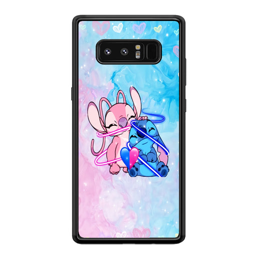 Angel and Stitch Aesthetic Marble Samsung Galaxy Note 8 Case