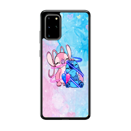 Angel and Stitch Aesthetic Marble Samsung Galaxy S20 Plus Case