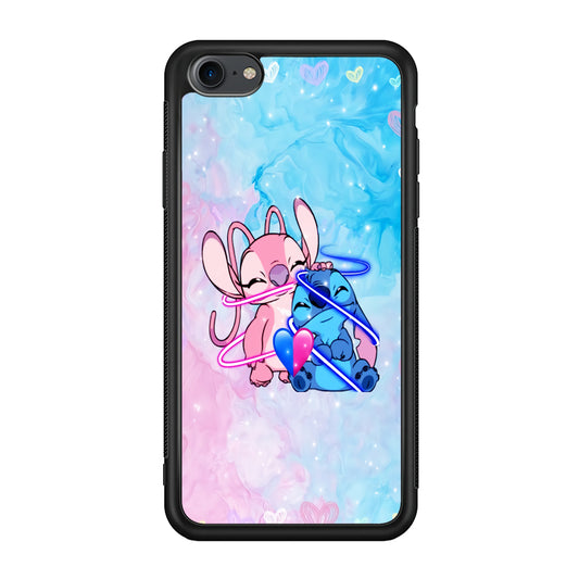 Angel and Stitch Aesthetic Marble iPhone 7 Case