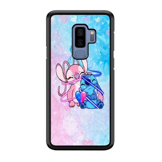 Angel and Stitch Aesthetic Marble Samsung Galaxy S9 Plus Case