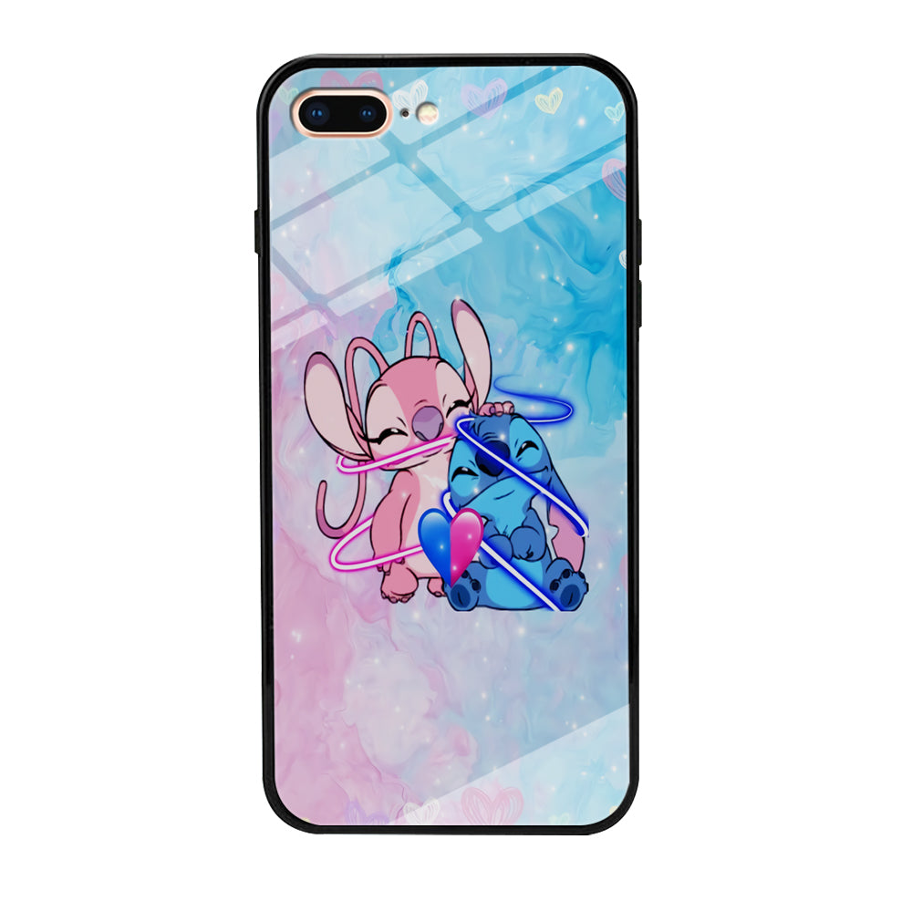 Angel and Stitch Aesthetic Marble iPhone 8 Plus Case