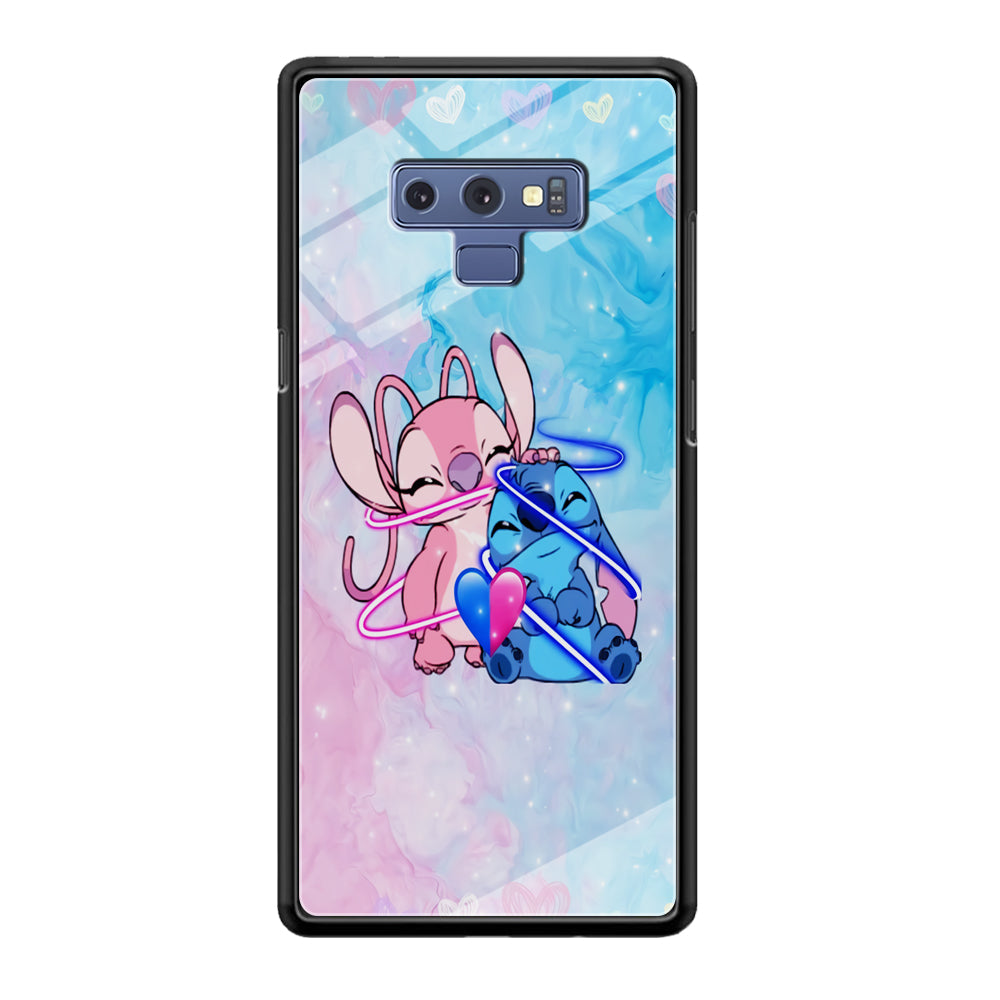 Angel and Stitch Aesthetic Marble Samsung Galaxy Note 9 Case