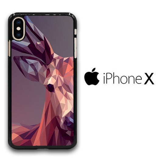 Animal Colour Deer iPhone X Case