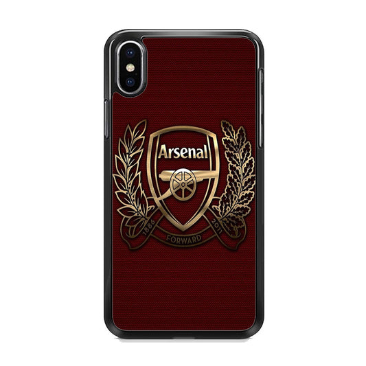 Arsenal Maroon Gold Logo Team iPhone Xs Case