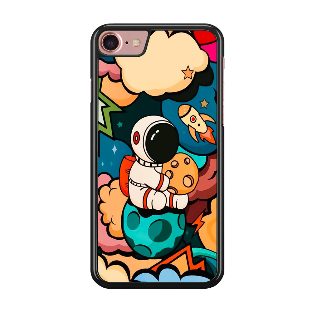 Astronaut Cute Art iPhone 8 Case