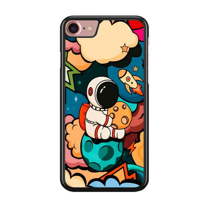 Astronaut Cute Art iPhone 8 Case