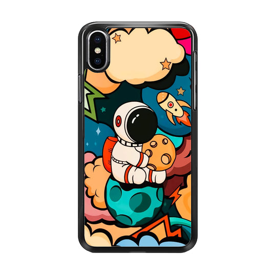 Astronaut Cute Art iPhone Xs Case