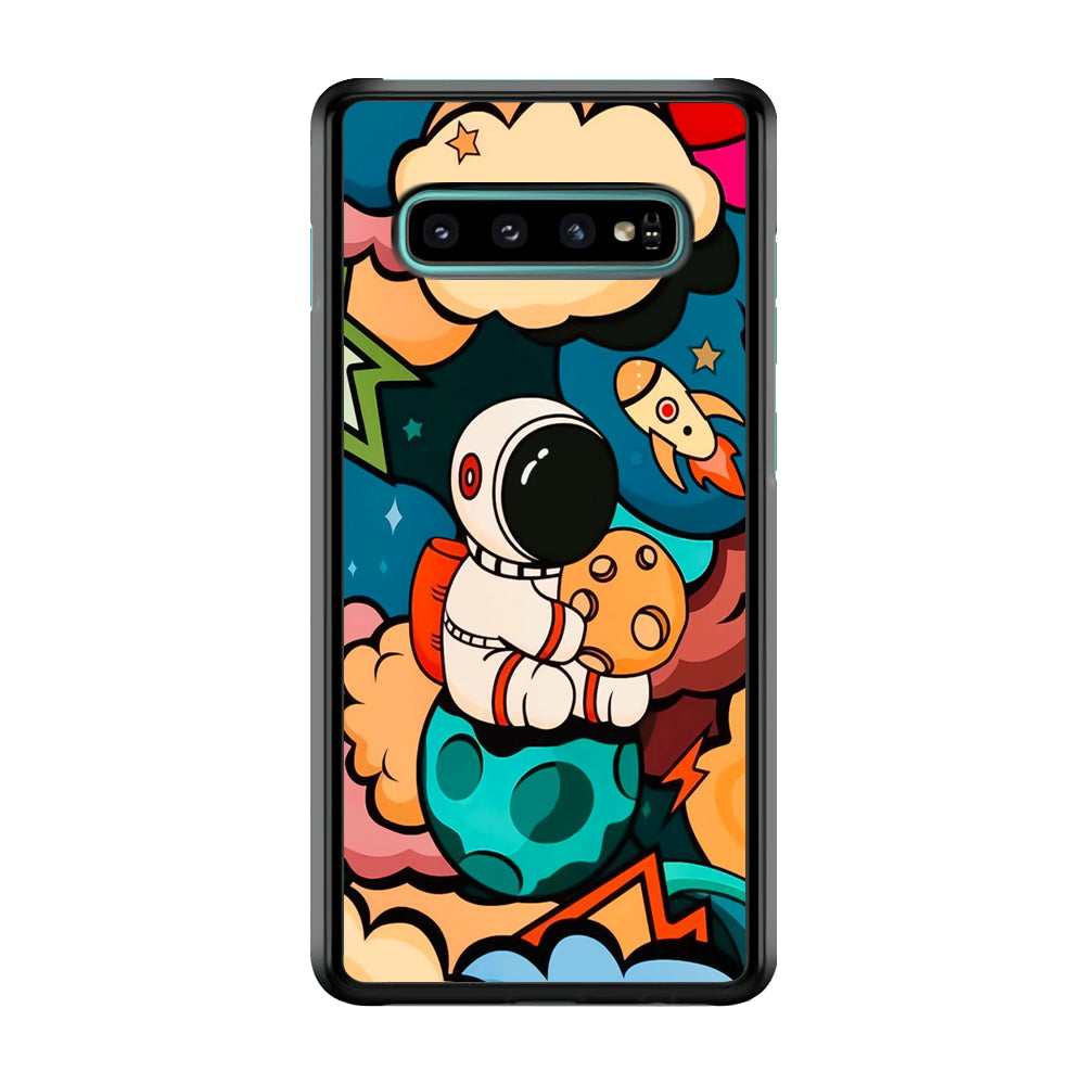Astronaut Cute Art Samsung Galaxy S10 Plus Case