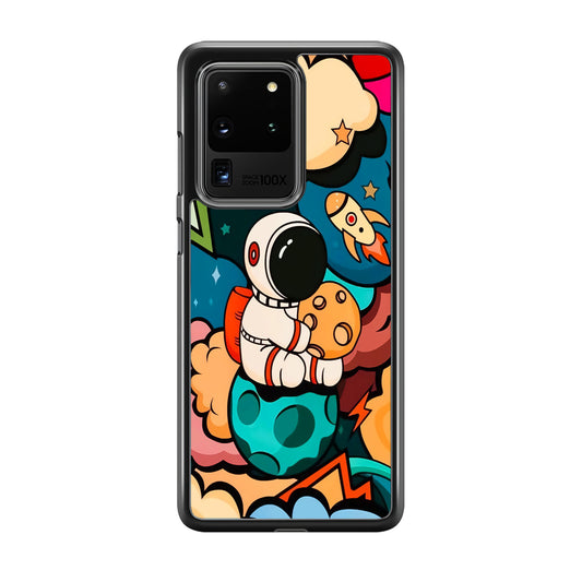 Astronaut Cute Art Samsung Galaxy S20 Ultra Case
