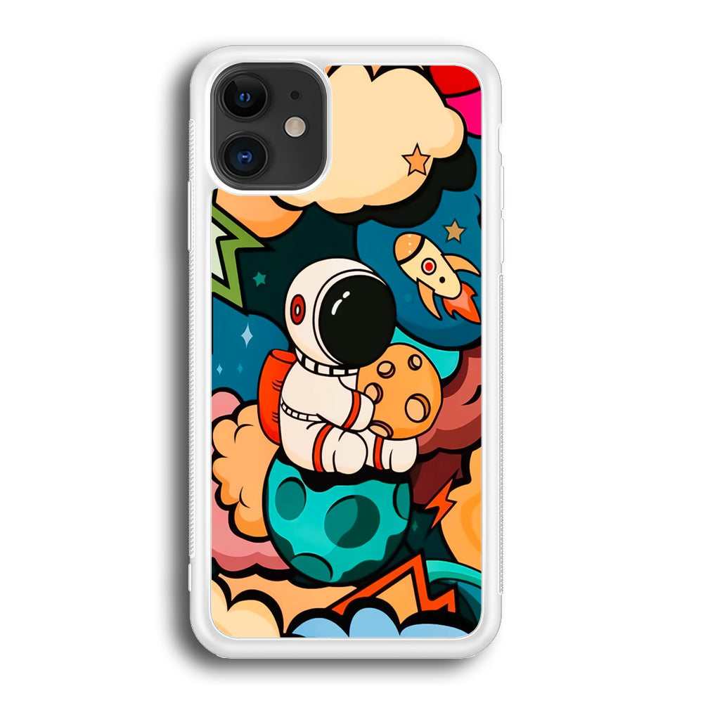 Astronaut Cute Art iPhone 12 Case