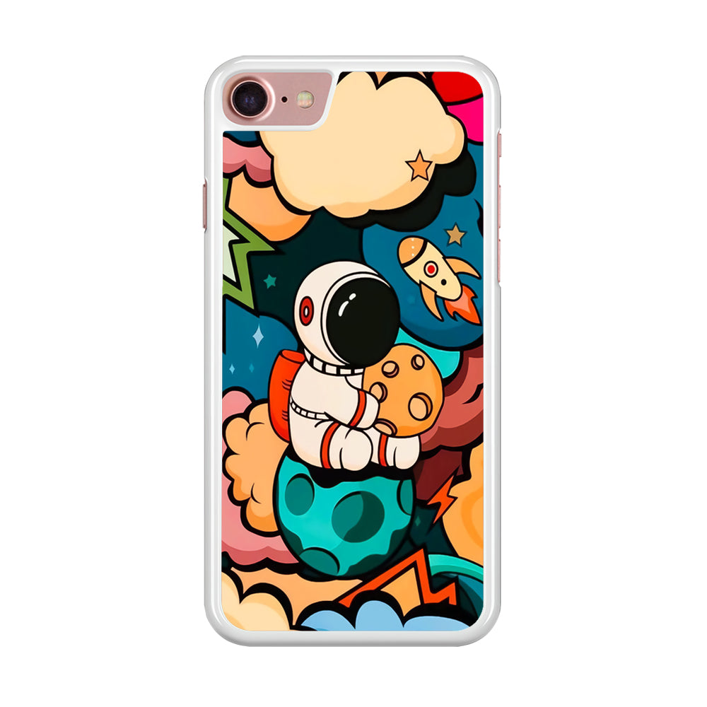 Astronaut Cute Art iPhone 8 Case