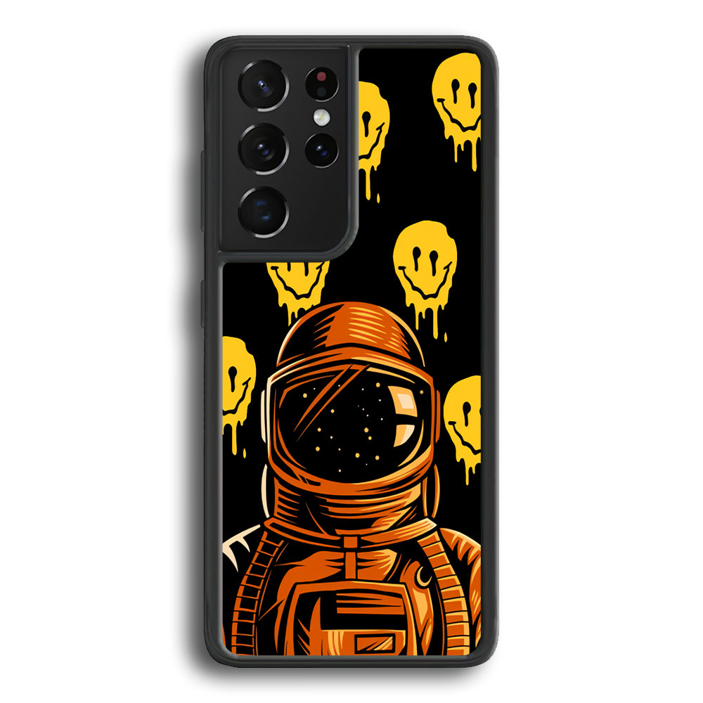 Astronaut Emoji Smile Samsung Galaxy S21 Ultra Case