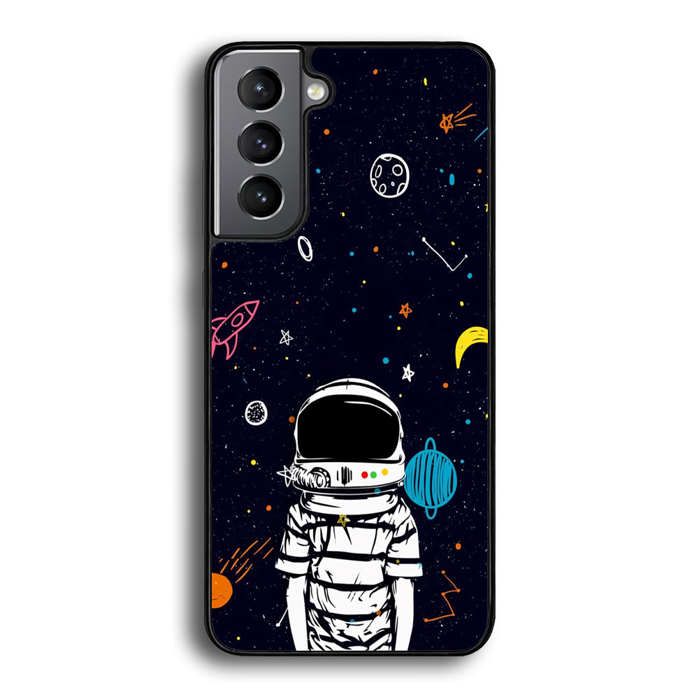 Astronaut Kids Space Samsung Galaxy S21 Case