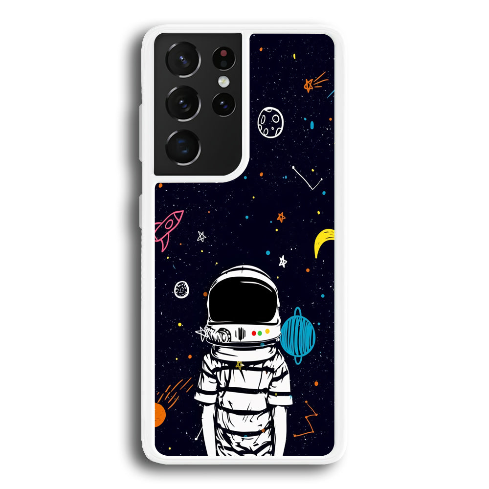 Astronaut Kids Space Samsung Galaxy S21 Ultra Case