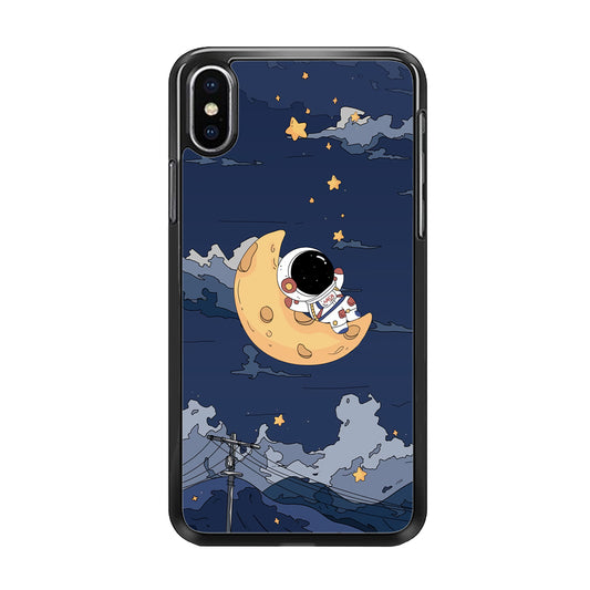 Astronaut Sleep On The Moon iPhone Xs Case