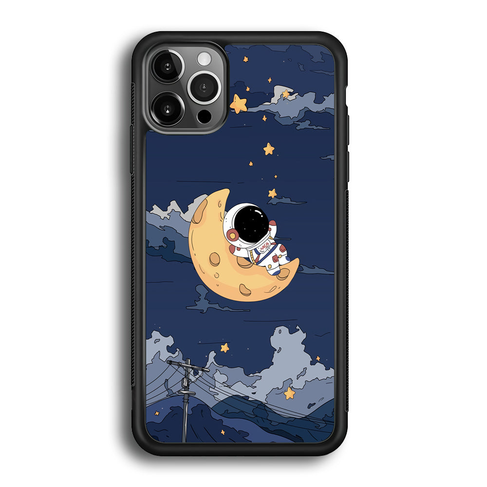 Astronaut Sleep On The Moon iPhone 12 Pro Case