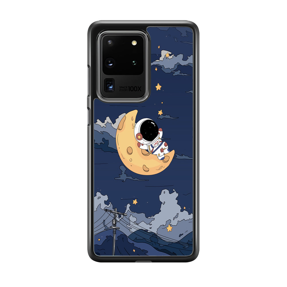 Astronaut Sleep On The Moon Samsung Galaxy S20 Ultra Case