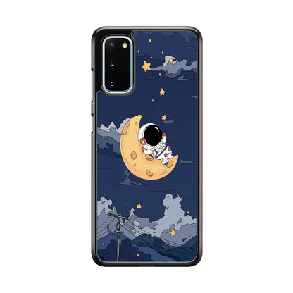 Astronaut Sleep On The Moon Samsung Galaxy S20 Case