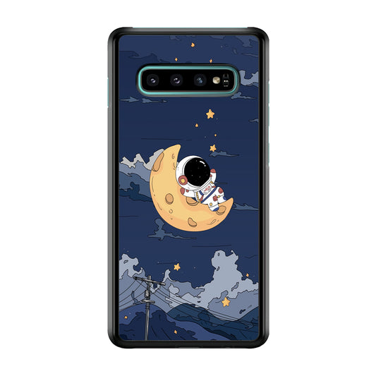 Astronaut Sleep On The Moon Samsung Galaxy S10 Case