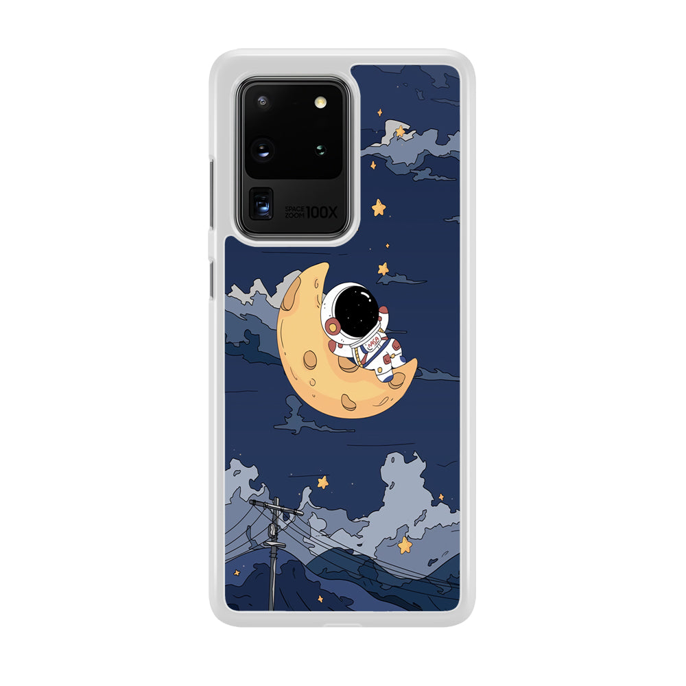 Astronaut Sleep On The Moon Samsung Galaxy S20 Ultra Case