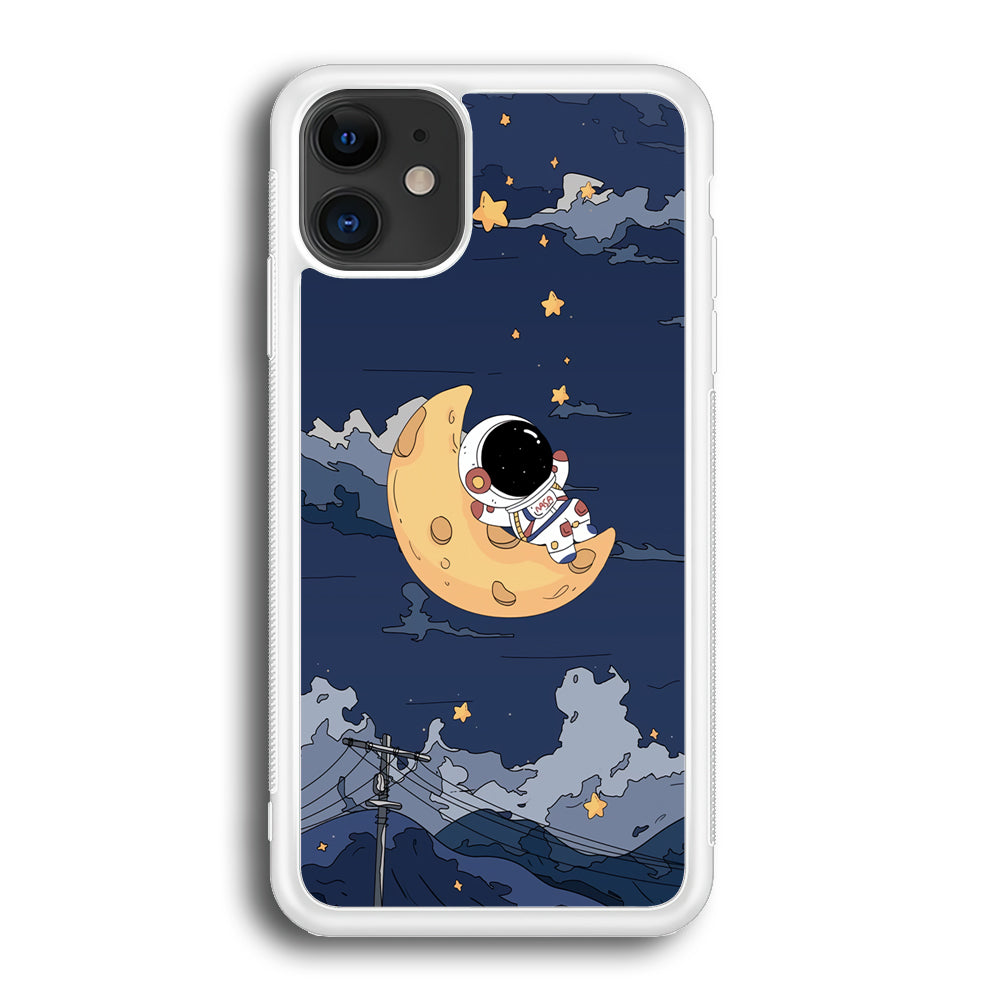 Astronaut Sleep On The Moon iPhone 12 Case