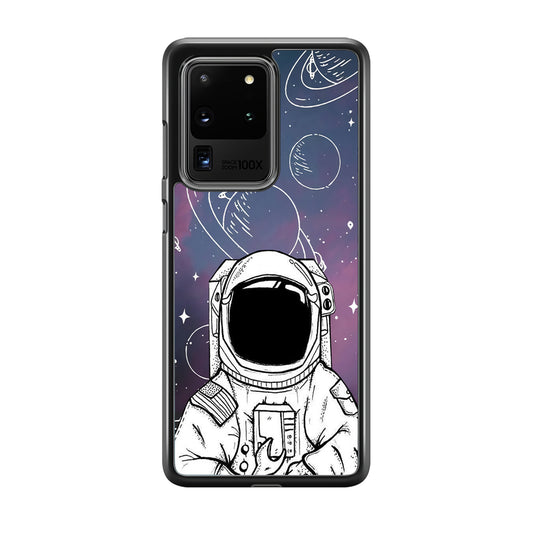 Astronaut White Space Samsung Galaxy S20 Ultra Case