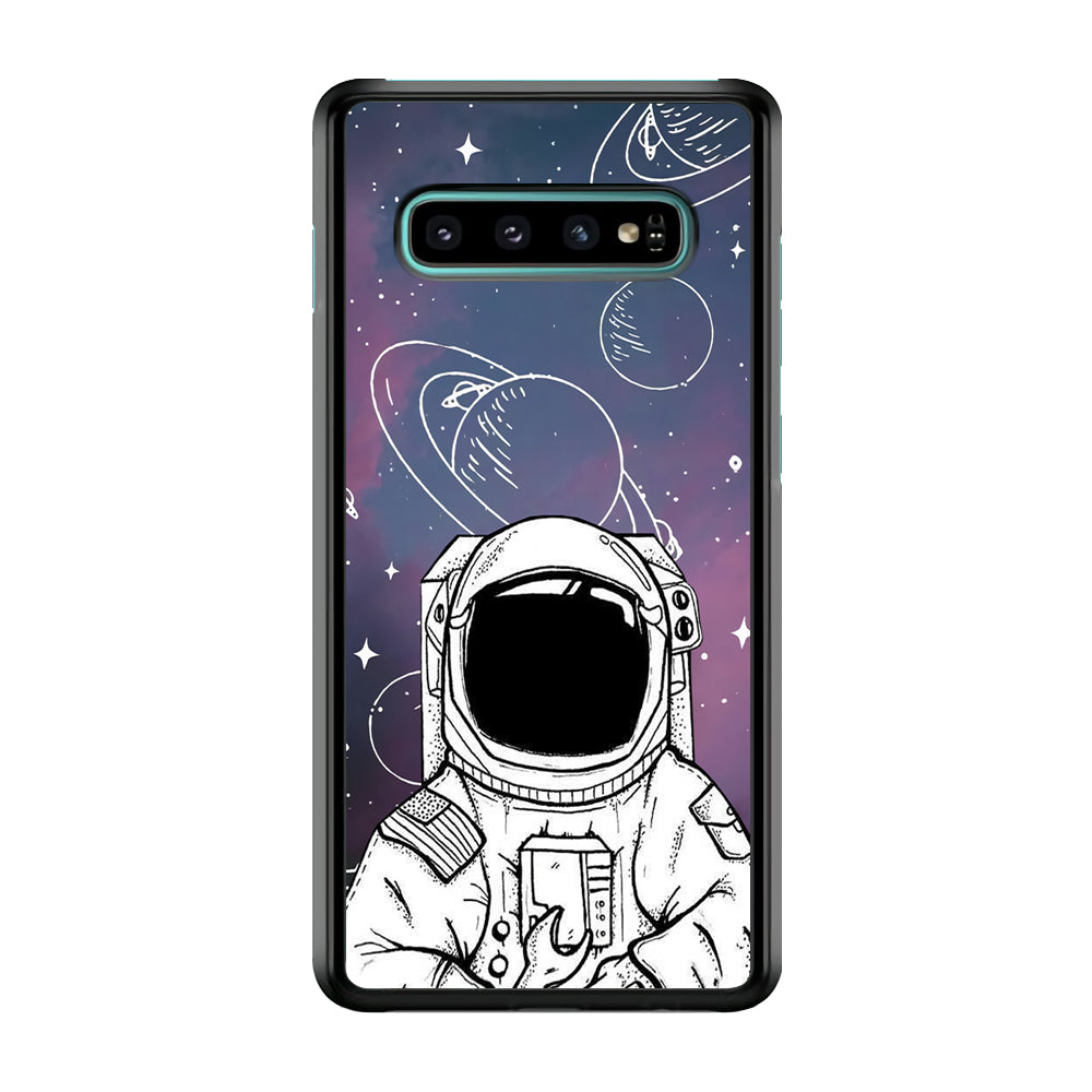 Astronaut White Space Samsung Galaxy S10 Case