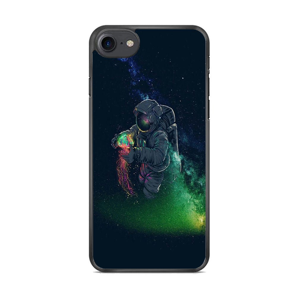 Astronaut Gravity Jellyfish Spark Light iPhone 8 Case