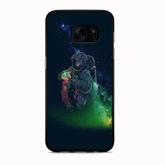 Astronaut Gravity Jellyfish Spark Light Samsung Galaxy S7 Edge Case