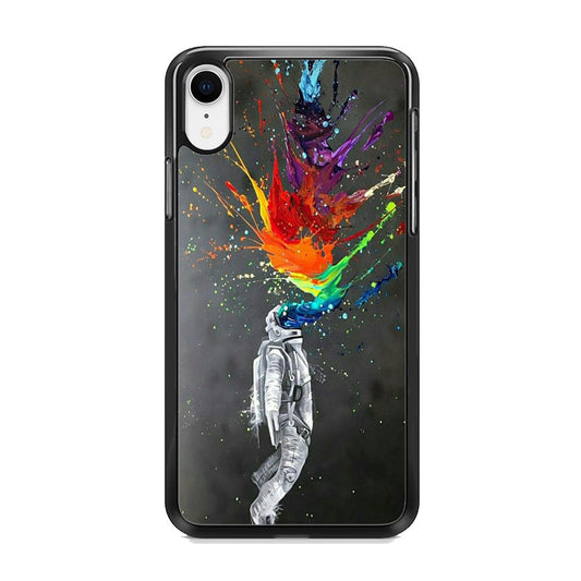 Astronaut Splash Mix Colour Paint iPhone XR Case