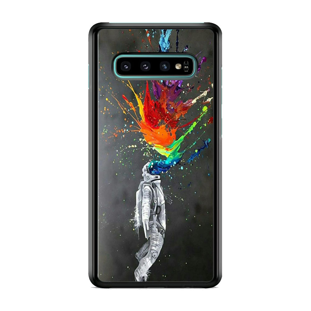 Astronaut Splash Mix Colour Paint Samsung Galaxy S10 Plus Case